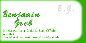 benjamin greb business card